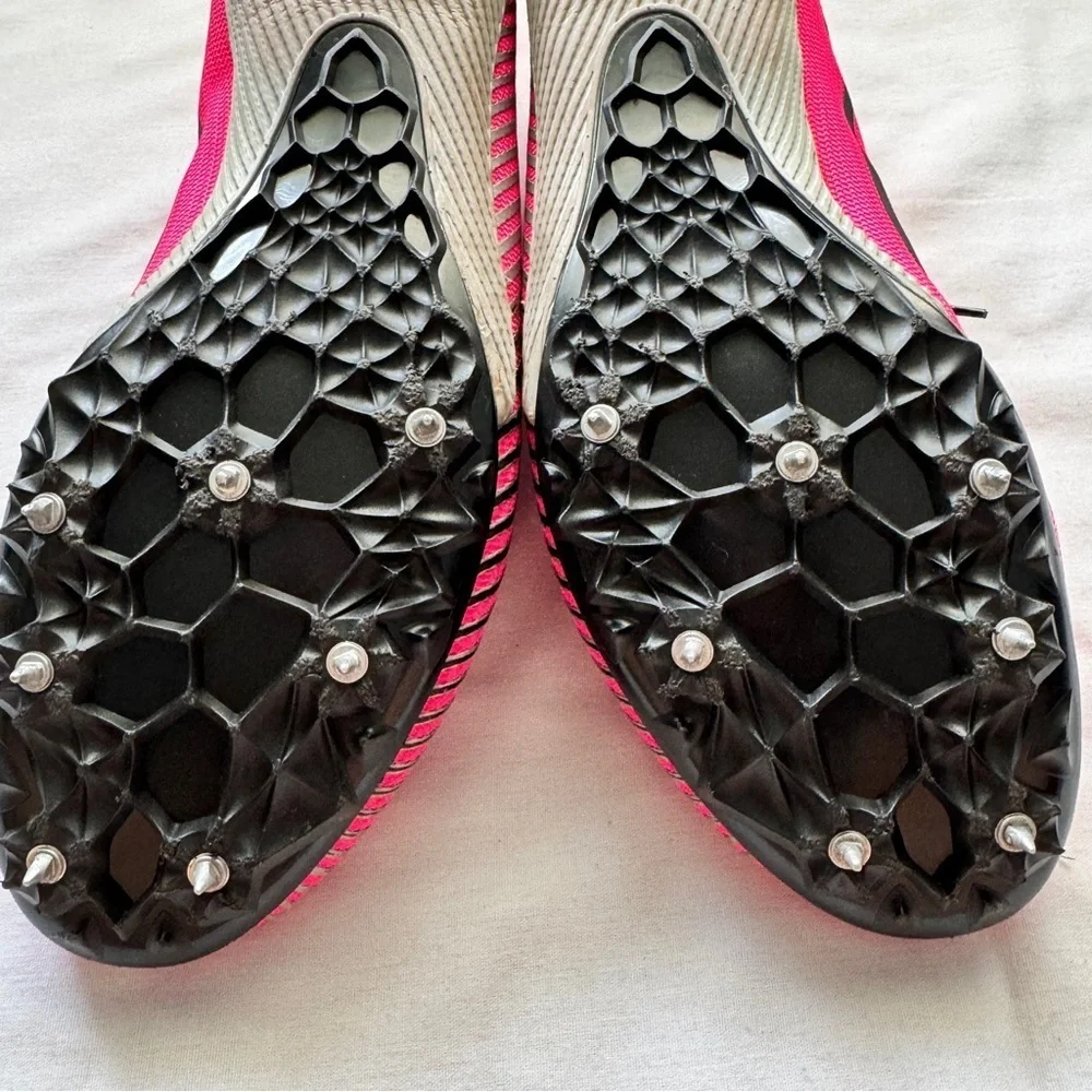 Nike Run Men’s 13 Pink Blast Cleats Track Running Shoes
